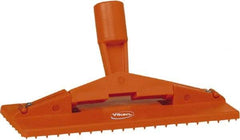 Vikan - 9" Long x 3-3/4" Wide Scouring Pad Holder - Orange - All Tool & Supply