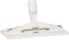 Vikan - 9" Long x 3-3/4" Wide Scouring Pad Holder - White - All Tool & Supply