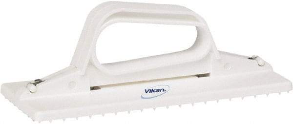 Vikan - 9" Long x 3-3/4" Wide Scouring Pad Holder - White - All Tool & Supply