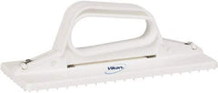 Vikan - 9" Long x 3-3/4" Wide Scouring Pad Holder - White - All Tool & Supply