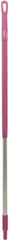 Vikan - 51 x 1-1/4" Aluminum Squeegee Handle - European Threaded Connection, Pink - All Tool & Supply