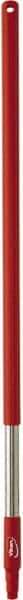 Vikan - 59 x 1-1/4" Fiberglass Squeegee Handle - European Threaded Connection, Red - All Tool & Supply