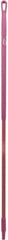 Vikan - 59 x 1-1/4" Fiberglass Squeegee Handle - European Threaded Connection, Pink - All Tool & Supply