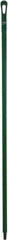 Vikan - 59 x 1-1/4" Polypropylene Squeegee Handle - European Threaded Connection, Green - All Tool & Supply