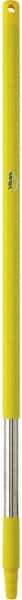 Vikan - 39-1/2 x 1-1/4" Stainless Steel Squeegee Handle - European Threaded Connection, Yellow - All Tool & Supply