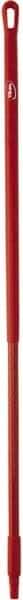 Vikan - 51 x 1-1/4" Fiberglass Squeegee Handle - European Threaded Connection, Red - All Tool & Supply