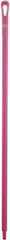 Vikan - 51 x 1-1/4" Polypropylene Squeegee Handle - European Threaded Connection, Pink - All Tool & Supply