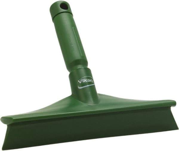 Vikan - 9.84" Rubber Blade Bench Squeegee - Single Edge, Green, Plastic Holder - All Tool & Supply