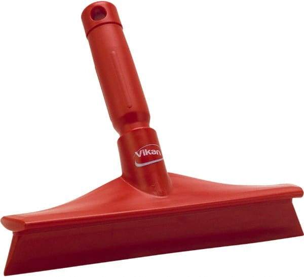 Vikan - 9.84" Rubber Blade Bench Squeegee - Single Edge, Red, Plastic Holder - All Tool & Supply