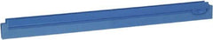 Vikan - 20" Rubber Blade Squeegee Refill - Double Edge, Blue, Plastic Holder - All Tool & Supply