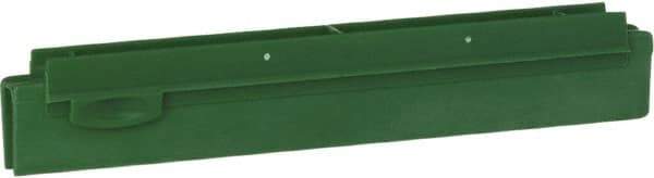 Vikan - 10" Rubber Blade Squeegee Refill - Double Edge, Green, Plastic Holder - All Tool & Supply