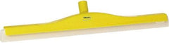 Vikan - 24" Foam Rubber Blade Floor Squeegee - Double Edge, Yellow, Plastic Holder - All Tool & Supply