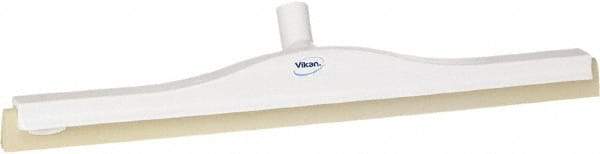 Vikan - 24" Foam Rubber Blade Floor Squeegee - Double Edge, White, Plastic Holder - All Tool & Supply