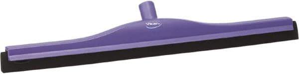 Vikan - 24" Foam Rubber Blade Bench Squeegee - Double Edge, Purple, Plastic Holder - All Tool & Supply