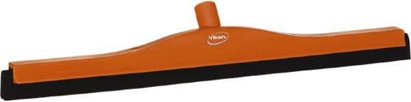 Vikan - 24" Foam Rubber Blade Bench Squeegee - Double Edge, Orange, Plastic Holder - All Tool & Supply