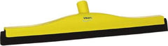 Vikan - 20" Foam Rubber Blade Bench Squeegee - Double Edge, Yellow, Plastic Holder - All Tool & Supply