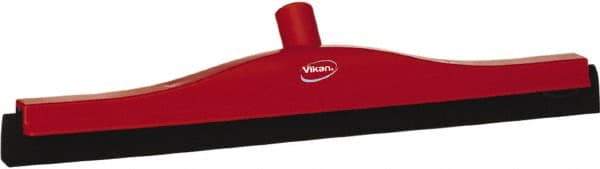 Vikan - 20" Foam Rubber Blade Bench Squeegee - Double Edge, Red, Plastic Holder - All Tool & Supply