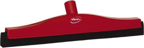 Vikan - 16" Foam Rubber Blade Bench Squeegee - Double Edge, Red, Plastic Holder - All Tool & Supply