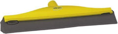 Vikan - 16" Rubber Blade Ceiling Squeegee - Double Edge, Yellow, Plastic Holder - All Tool & Supply