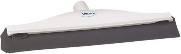 Vikan - 16" Rubber Blade Ceiling Squeegee - Double Edge, White, Plastic Holder - All Tool & Supply