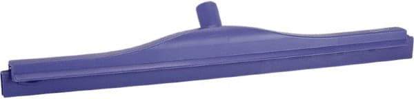 Vikan - 24" Rubber Blade Floor Squeegee - Double Edge, Purple, Plastic Holder - All Tool & Supply