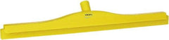 Vikan - 24" Rubber Blade Floor Squeegee - Double Edge, Yellow, Plastic Holder - All Tool & Supply