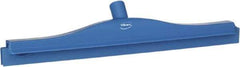 Vikan - 20" Rubber Blade Floor Squeegee - Double Edge, Blue, Plastic Holder - All Tool & Supply