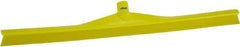 Vikan - 27.56" Rubber Blade Floor Squeegee - Single Edge, Yellow, Plastic Holder - All Tool & Supply