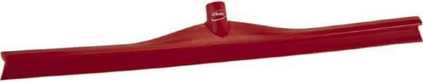 Vikan - 27.56" Rubber Blade Floor Squeegee - Single Edge, Red, Plastic Holder - All Tool & Supply