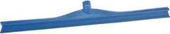 Vikan - 27.56" Rubber Blade Floor Squeegee - Single Edge, Blue, Plastic Holder - All Tool & Supply