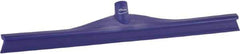 Vikan - 23.62" Rubber Blade Floor Squeegee - Single Edge, Purple, Plastic Holder - All Tool & Supply