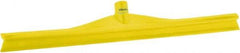 Vikan - 23.62" Rubber Blade Floor Squeegee - Single Edge, Yellow, Plastic Holder - All Tool & Supply