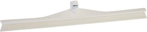 Vikan - 23.62" Rubber Blade Floor Squeegee - Single Edge, White, Plastic Holder - All Tool & Supply