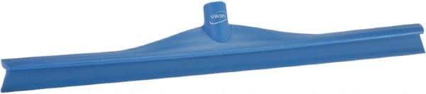 Vikan - 23.62" Rubber Blade Floor Squeegee - Single Edge, Blue, Plastic Holder - All Tool & Supply