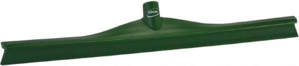 Vikan - 23.62" Rubber Blade Floor Squeegee - Single Edge, Green, Plastic Holder - All Tool & Supply