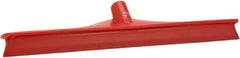 Vikan - 19.67" Rubber Blade Floor Squeegee - Single Edge, Red, Plastic Holder - All Tool & Supply