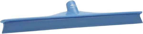 Vikan - 19.67" Rubber Blade Floor Squeegee - Single Edge, Blue, Plastic Holder - All Tool & Supply