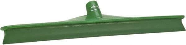 Vikan - 19.67" Rubber Blade Floor Squeegee - Single Edge, Green, Plastic Holder - All Tool & Supply