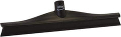 Vikan - 15-3/4" Rubber Blade Floor Squeegee - Single Edge, Black, Plastic Holder - All Tool & Supply