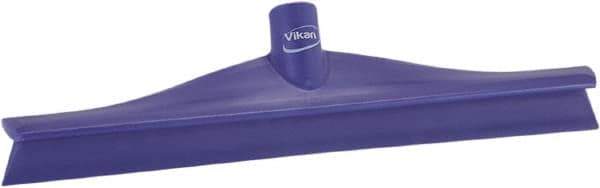 Vikan - 15-3/4" Rubber Blade Floor Squeegee - Single Edge, Purple, Plastic Holder - All Tool & Supply