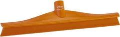 Vikan - 15-3/4" Rubber Blade Floor Squeegee - Single Edge, Orange, Plastic Holder - All Tool & Supply