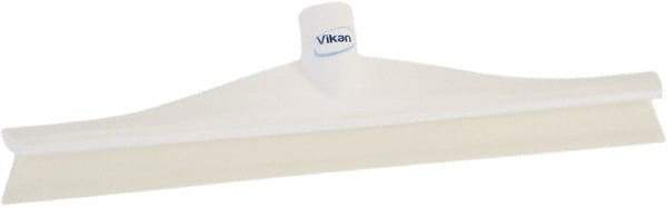 Vikan - 15-3/4" Rubber Blade Floor Squeegee - Single Edge, White, Plastic Holder - All Tool & Supply