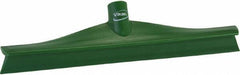 Vikan - 15-3/4" Rubber Blade Floor Squeegee - Single Edge, Green, Plastic Holder - All Tool & Supply