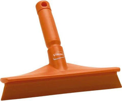 Vikan - 9.84" Rubber Blade Bench Squeegee - Single Edge, Orange, Plastic Holder - All Tool & Supply