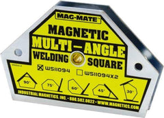 Mag-Mate - 4-3/8" Wide x 3/4" Deep x 3" High, Rare Earth Magnetic Welding & Fabrication Square - 55 Lb Average Pull Force - All Tool & Supply