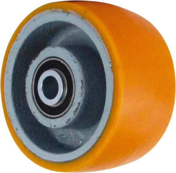 Caster Connection - 6 Inch Diameter x 3 Inch Wide, Polyurethane on Iron Caster Wheel - 2,000 Lb. Capacity, 3-1/4 Inch Hub Length, 3/4 Inch Axle Diameter, Sealed Precision Ball Bearing - All Tool & Supply