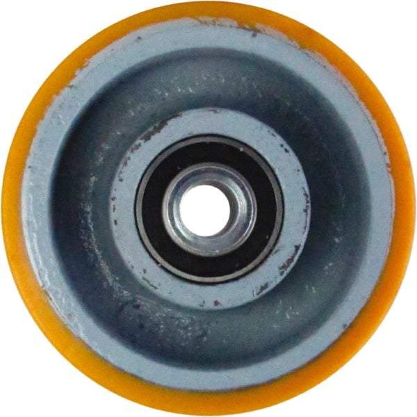 Caster Connection - 6 Inch Diameter x 2 Inch Wide, Polyurethane on Iron Caster Wheel - 1,200 Lb. Capacity, 2.2 Inch Hub Length, 1/2 Inch Axle Diameter, Sealed Precision Ball Bearing - All Tool & Supply