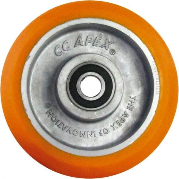 Caster Connection - 6 Inch Diameter x 2 Inch Wide, Polyurethane on Aluminum Caster Wheel - 1,000 Lb. Capacity, 2.2 Inch Hub Length, 1/2 Inch Axle Diameter, Sealed Precision Ball Bearing - All Tool & Supply