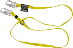 Miller - 6' Long, 310 Lb Capacity, 1 Leg Locking Snap Hook Harness Positioning/Restraint Lanyard - 1-1/2" Diam, Polyester Webbing, Locking Snap Hook Anchorage Connection - All Tool & Supply