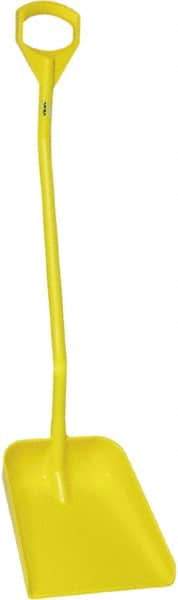 Vikan - 14-3/4" High Square Plastic Shovel - 39" Long D-Grip Handle - All Tool & Supply